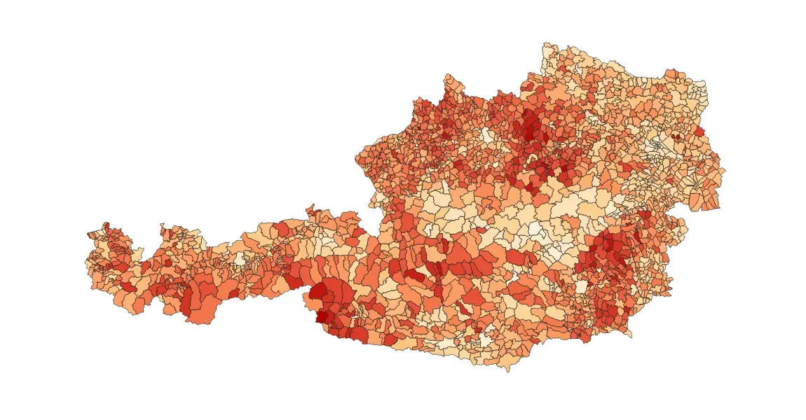 Размер домохозяйства в Австрия